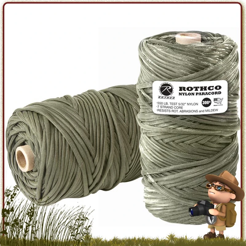 Bobine Paracorde Nylon 90 Metres VERT OLIVE Rothco 1 Bobine Paracorde Nylon 90 Metres VERT OLIVE Rothco