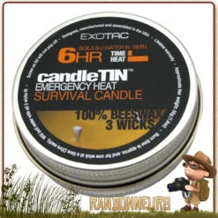 Bougie De Survie CandleTIN EXOTAC -Camp Horizon Soldes Magasin bougie de survie candletin exotac 2