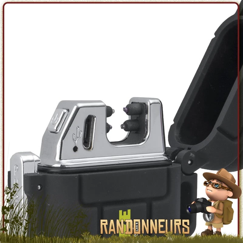 Briquet Tempête étanche Arc USB Basic Nature 2 Briquet Tempête étanche Arc USB Basic Nature – Image 2