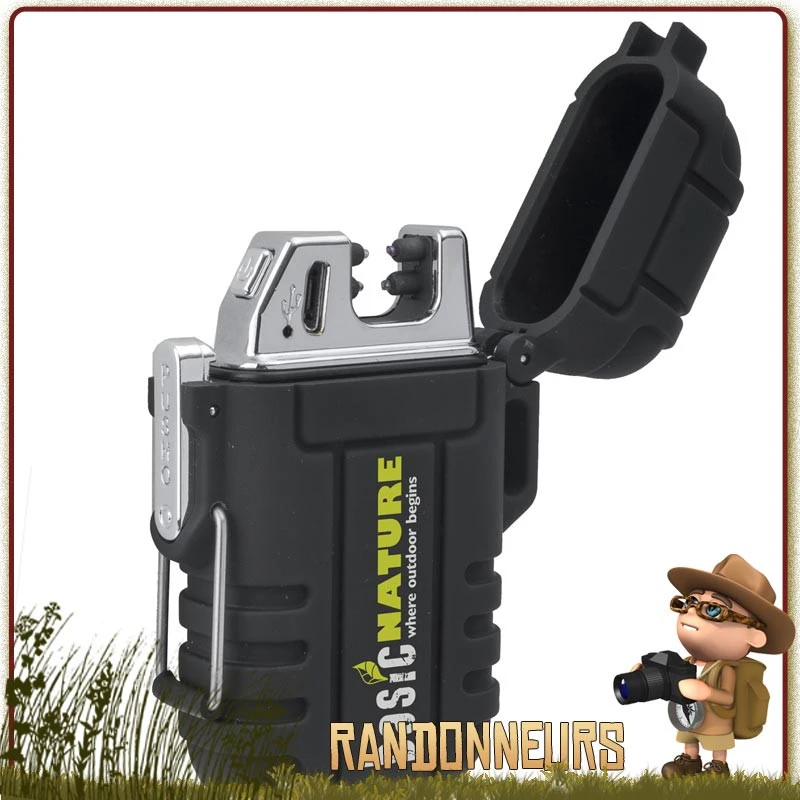 Briquet Tempête étanche Arc USB Basic Nature 1 Briquet Tempête étanche Arc USB Basic Nature