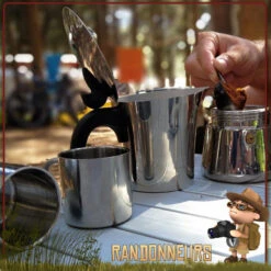 Cafetière Italienne Inox 2 Tasses Basic Nature -Camp Horizon Soldes Magasin cafetiere italienne inox 2 tasses basic nature 2