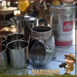 Cafetière Italienne Inox 2 Tasses Basic Nature -Camp Horizon Soldes Magasin cafetiere italienne inox 2 tasses basic nature 3