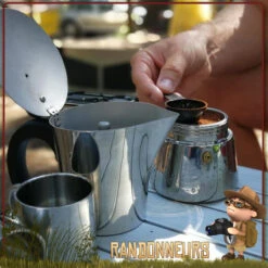 Cafetière Italienne Inox 2 Tasses Basic Nature -Camp Horizon Soldes Magasin cafetiere italienne inox 2 tasses basic nature 4
