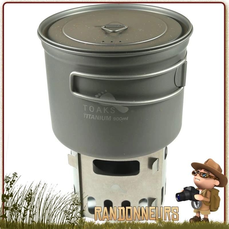 Combo Popote Réchaud Titane Ultra Light System 90cl Toaks 2 Combo Popote Réchaud Titane Ultra Light System 90cl Toaks – Image 2