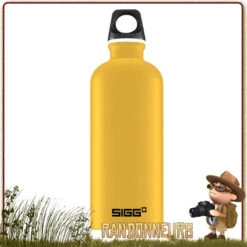 Gourde Aluminium TRAVELLER 1 Litre SIGG MOUTARDE