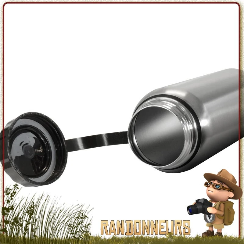 Gourde Inox Large Ouverture 1L Origin Outdoors GRISE 2 Gourde Inox Large Ouverture 1L Origin Outdoors GRISE – Image 2