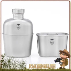 Gourde Militaire Titane Avec Quart KEITH -Camp Horizon Soldes Magasin gourde militaire titane avec quart keith 2