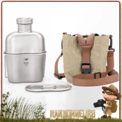 Gourde Militaire Titane Avec Quart KEITH