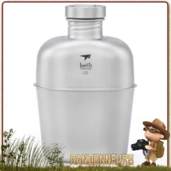 Gourde Militaire Titane Avec Quart KEITH -Camp Horizon Soldes Magasin gourde militaire titane avec quart keith 3