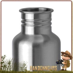 Gourde Randonnée Inox 75 Cl Basic Nature -Camp Horizon Soldes Magasin gourde randonnee inox 75 cl basic nature 2