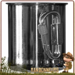Mug 33 Cl Inox Isotherme Avec Mousqueton RELAGS -Camp Horizon Soldes Magasin mug 33 cl inox isotherme avec mousqueton relags 2