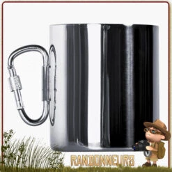 Mug 33 Cl Inox Isotherme Avec Mousqueton RELAGS -Camp Horizon Soldes Magasin mug 33 cl inox isotherme avec mousqueton relags 4