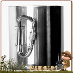 Mug 33 Cl Inox Isotherme Avec Mousqueton RELAGS -Camp Horizon Soldes Magasin mug 33 cl inox isotherme avec mousqueton relags 5