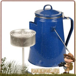 Percolateur Acier Emaillé 8 Tasses Fosco -Camp Horizon Soldes Magasin percolateur acier emaille 8 tasses relags 3