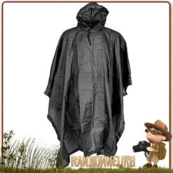 Poncho Tarp Ripstop Noir Fostex