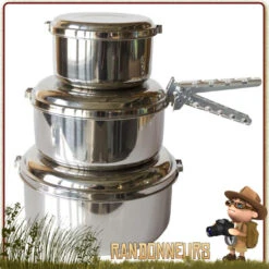 Popote Acier Inox ALPINE 4 Pot Set MSR -Camp Horizon Soldes Magasin popote acier inox alpine 4 pot set msr 2