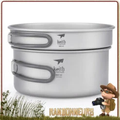 Popote Titane 125 Cl Pot Avec Poele Keith 9 Popote Titane 125 Cl Pot Avec Poele Keith -Camp Horizon Soldes Magasin popote titane 125 cl pot avec poele keith 2