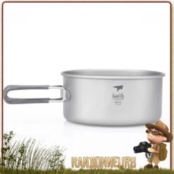 Popote Titane 125 Cl Pot Avec Poele Keith 11 Popote Titane 125 Cl Pot Avec Poele Keith -Camp Horizon Soldes Magasin popote titane 125 cl pot avec poele keith 4