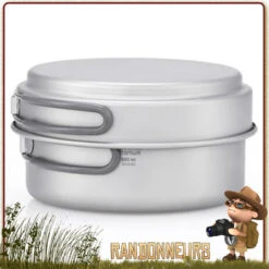 Popote Titane Keith 95 Cl Pot Avec Poele -Camp Horizon Soldes Magasin popote titane keith 95 cl pot avec poele 2