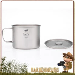 Pot Titane Avec Poignée 90 Cl KEITH -Camp Horizon Soldes Magasin pot titane avec poignee 90 cl keith 2