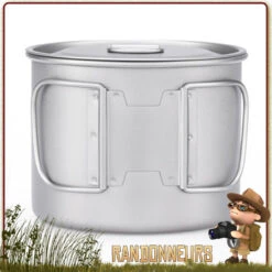 Pot Titane Avec Poignée 90 Cl KEITH -Camp Horizon Soldes Magasin pot titane avec poignee 90 cl keith 6