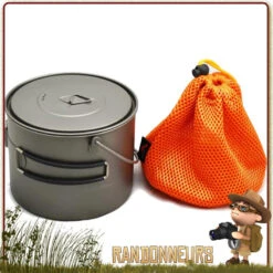 Pot Titane Toaks 1300ml Avec Anse -Camp Horizon Soldes Magasin pot titane toaks 1300ml avec anse 6