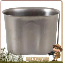 Quart Inox Avec Anses Type GI's Rothco -Camp Horizon Soldes Magasin quart inox avec anses type gi s rothco 2