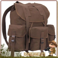 Sac à Dos Bushcraft Vintage HeavyWeight Brun Rothco