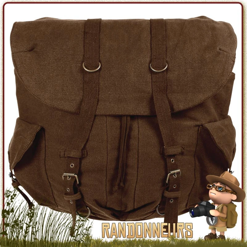Sac à Dos Bushcraft Vintage Weekender BRUN Rothco 1 Sac à Dos Bushcraft Vintage Weekender BRUN Rothco