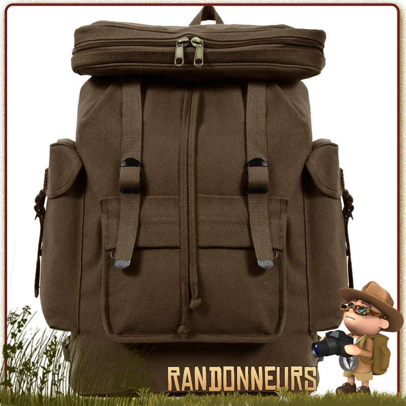 Sac à Dos Vintage Bushcraft MARRON Rothco 1 Sac à Dos Vintage Bushcraft MARRON Rothco