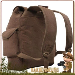 Sac A Dos Vintage Canvas Cuir Bushcraft CHARCOAL Rothco -Camp Horizon Soldes Magasin sac a dos vintage canvas cuir bushcraft charcoal rothco 2
