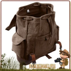 Sac A Dos Vintage Canvas Cuir Bushcraft CHARCOAL Rothco -Camp Horizon Soldes Magasin sac a dos vintage canvas cuir bushcraft charcoal rothco 3