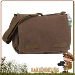 Sac Besace Vintage Classic Messenger BRUN Rothco