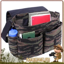 Sac Besace Vintage Classic Messenger Tiger Stripe Camo Rothco -Camp Horizon Soldes Magasin sac besace vintage classic messenger tiger stripe camo rothco 2