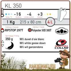 Sac De Couchage KL 350 Wilsa -Camp Horizon Soldes Magasin sac de couchage kl 350 wilsa 2