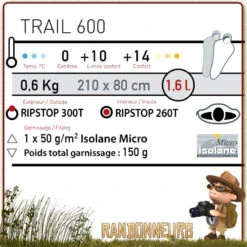 Sac De Couchage TRAIL 600 Wilsa -Camp Horizon Soldes Magasin sac de couchage trail 600 wilsa 2