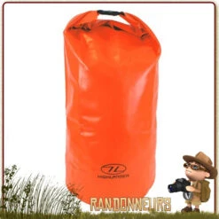 Sac Etanche PVC 15 Litres ORANGE Highlander