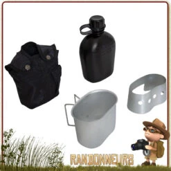 Set Gourde Armée US Type GI's Rothco NOIR