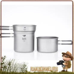 Set Popote Titane 3 Pieces Keith -Camp Horizon Soldes Magasin set popote titane 3 pieces keith 2