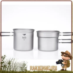 Set Popote Titane 3 Pieces Keith