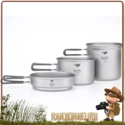 Set Popote Titane 3 Pieces Keith -Camp Horizon Soldes Magasin set popote titane 3 pieces keith 3