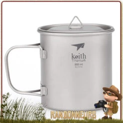 Tasse Pot Titane Avec Poignée 55 Cl KEITH