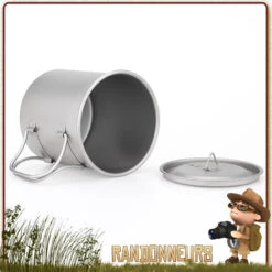 Tasse Pot Titane Avec Poignée 55 Cl KEITH -Camp Horizon Soldes Magasin tasse pot titane avec poignee 55 cl keith 5