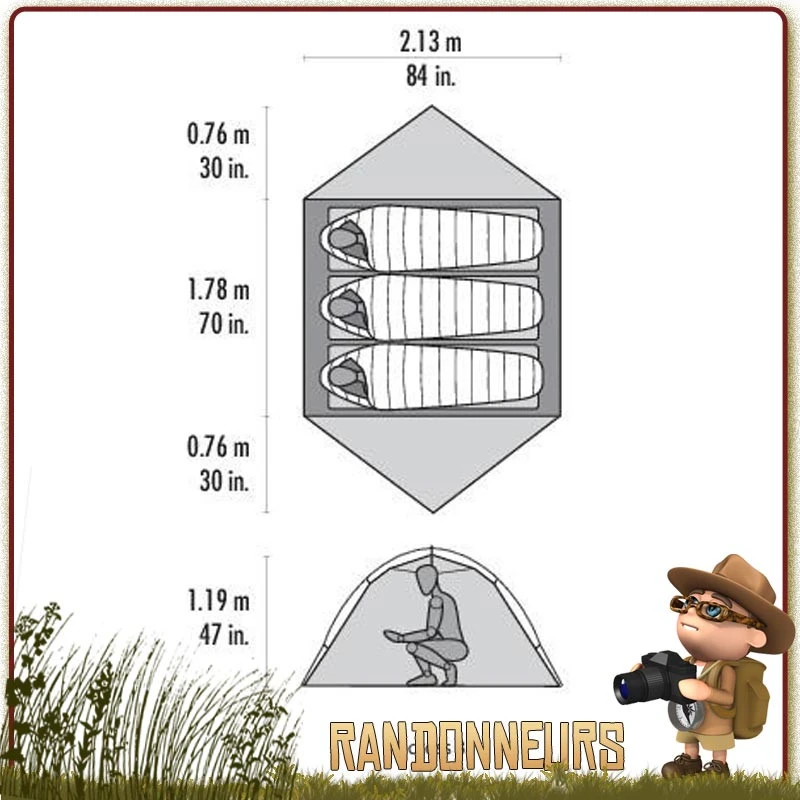 TENTE ACCESS 3 MSR Verte 6 TENTE ACCESS 3 MSR Verte – Image 6