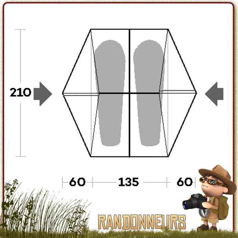 Tente GRIT 2 Places FERRINO 2 Tente GRIT 2 Places FERRINO – Image 2